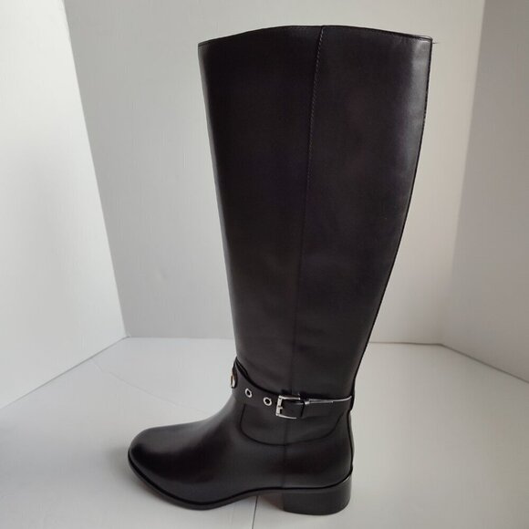 Ladies SZ 7M Michael Michael Kors Black Leather Riding Boots NWOT - Picture 6 of 8
